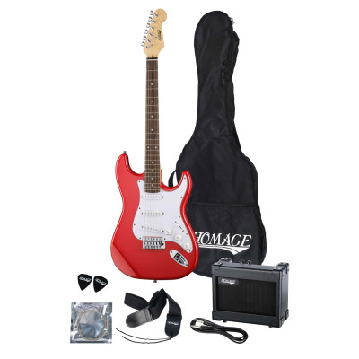 SET-HEG310RD Комплект электрогитары, комбоусилителя, аксессуаров, красный, Homage