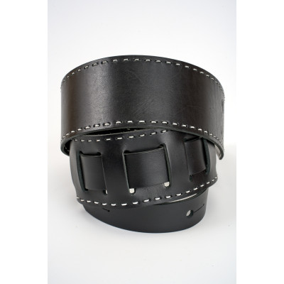 GS7102-BK Ремень для гитары, кожаный, черный, Root Note