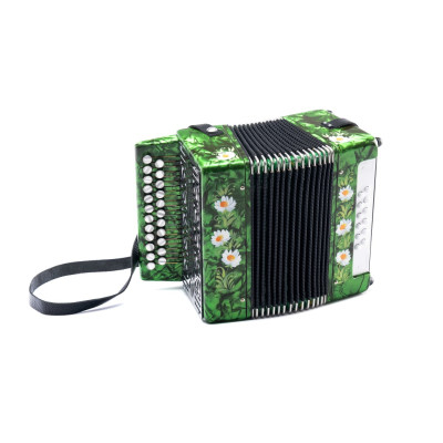 GN-7-GR Гармонь "Сказка", 23х12-I, зеленая, Тульская Гармонь