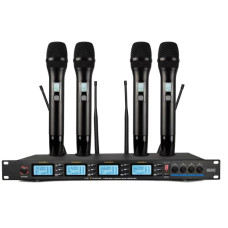 LS-214-M Беспроводная микрофонная система, 4 ручных передатчика, LAudio LS-214-M Беспроводная микрофонная система, 4 ручных передатчика, LAudio