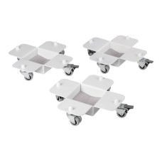 AGPST-2WH Комплект транспортировочных роликов для концертного рояля (3шт), белый, Aurora