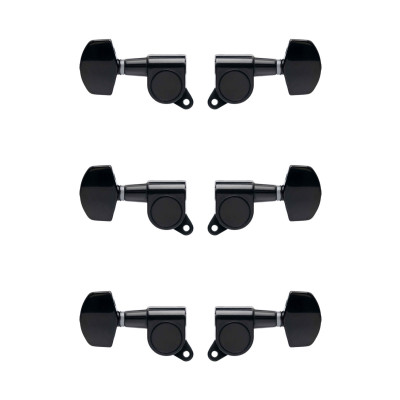 J-01-BK-3+3-Metallor Колки для гитары 3+3, черные, Metallor