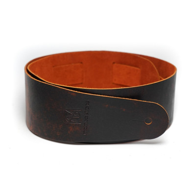 MB6061-129 Ремень для гитары, кожаный, рыжий лофт, Mamba straps