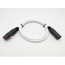E1-XLR-M-F-0100-9 Кабель микрофонный (балансный), белый, 1м, ZZcable