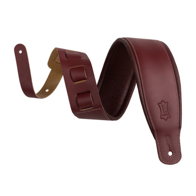 M26PD-BRG-BRG Amped Leather Series Ремень для гитары, кожаный, бордовый, Levy's