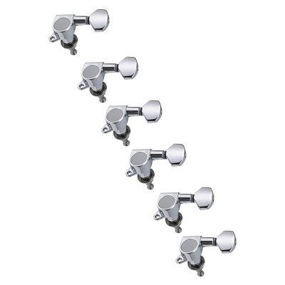 J-07-CR-6L Колки для гитары 6л, хром, Metallor