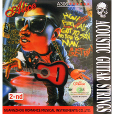 A306-XL-2 Отдельная 2-ая струна для акустической гитары, 014, Alice