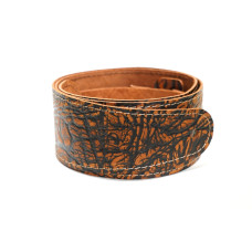 MB6061-131-1 Ремень для гитары, кожаный, коньяк песочный, Mamba straps