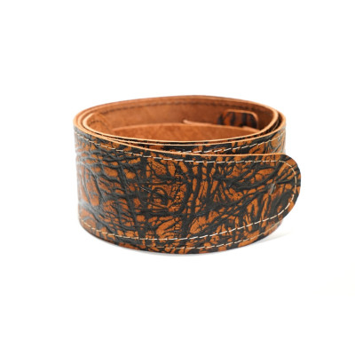 MB6061-131-1 Ремень для гитары, кожаный, коньяк песочный, Mamba straps