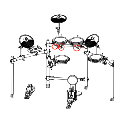 09001-22010-00010 DM-210 Малое крепление для томов 1/2 и тарелки крэш