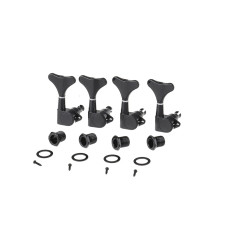 M179-4 Колки для бас-гитары, 4л, черные, Musiclily