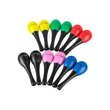 M22 Пластиковые маракасы на ручке, диаметр 3,9cм, длина 13см. Fleet