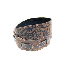 FL8016LT Leather Tigina Ремень для гитары, кожаный, шоколад, Fidel