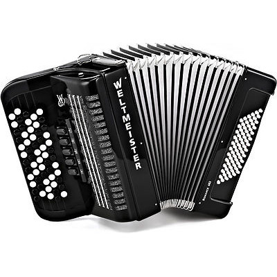 Romance602-II-72/60-BK Romance 602 Аккордеон кнопочный 60/72/II/3, черный, Weltmeister