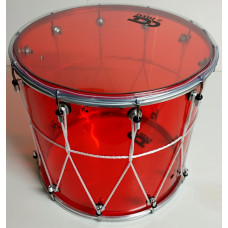 BKA-14Kv Барабан кавказский 14" акриловый, красный, с верёвкой, Мастерская Бехтеревых