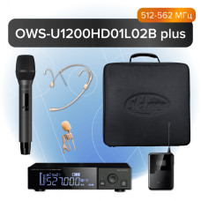 OWS-U1200HD01L02B+ Одноканальная радиосистема с ручным, головным и петличным микрофонами, Октава
