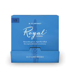 RCB0115-B25 Rico Royal Трости для кларнета Вb, размер 1.5, 25шт в индивидуальной упаковке, Rico