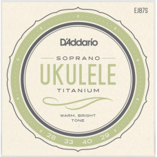 EJ87S Titanium Комплект струн для укулеле сопрано, D'Addario