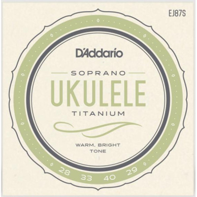 EJ87S Titanium Комплект струн для укулеле сопрано, D'Addario