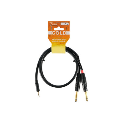 G52-3,5-2J-0100-0 Кабель 3,5-2хJack, 1м, ZZcable