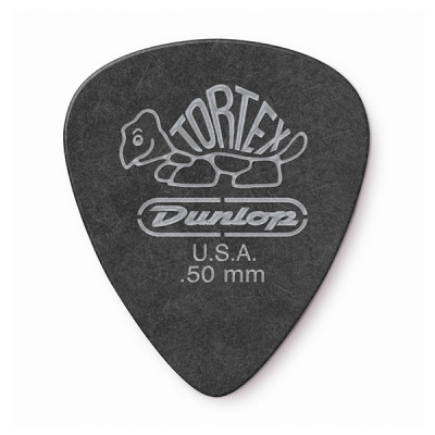 488R.50 Tortex Pitch Black Standard Медиаторы 72шт, толщина 0,50мм, Dunlop