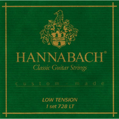 728LT Custom Made Green Комплект струн для классической гитары, низкое натяжение, Hannabach