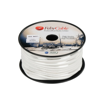 FC222WH-50 Кабель микрофонный балансный, белый, 50м, Feby Cable