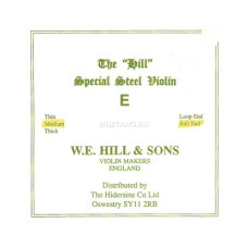 W.E. HILL & SONS cтруна для скрипки E (Ми), Thick сильное натяжение, сталь, на конце шарик