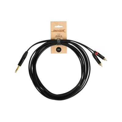 JS2RCA-6m Y-кабель 6,3мм стерео -2хRCA, 6м, SHNOOR