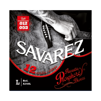 Струны для 12-ти струнной акустической гитары SAVAREZ A240L Acoustic Phosphor Bronze