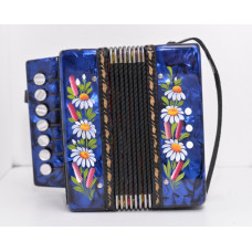 GN-25-BL Гармонь сувенирная "Кроха", синяя, 7х3-I, Тульская Гармонь