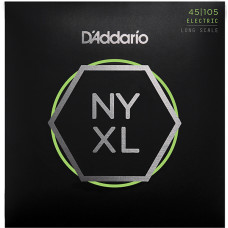 NYXL45105 NYXL Комплект струн для бас-гитары, Long Scale, L Top/Med Bottom, 45-105, D'Addario 