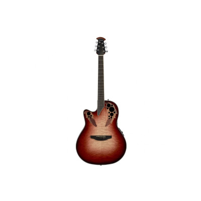 OVATION CE44LX-1R Celebrity Elite Plus Mid Cutaway Ruby Burst гитара электроакустическая леворукая