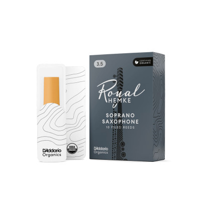 RHKP10SSX350 Royal Hemke Organic Трости для саксофона сопрано, размер 3.5, 10шт, D'Addario