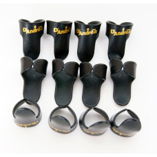 R374-LG-BLK Медиатор на средний палец (коготь), черный, большой, 12 штук в пакете D'Andrea