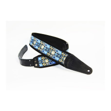 FL22013E Ergo Ремень для гитары, кожа/хлопок, орнамент, Fidel