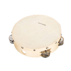 FLT-TH8-12 Тамбурин с кожей с 12 бубенцами Fleet