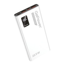 00-00029658 Внешний аккумулятор PB03-10 10000mAh 3.0A 22.5W 2USB/Type-C белый, GoPower