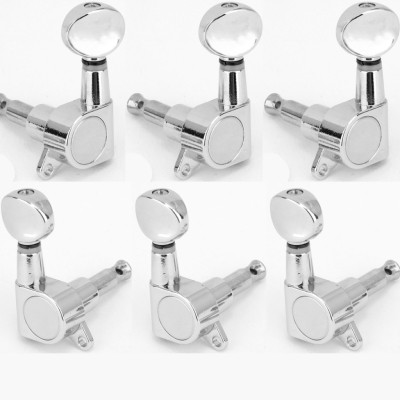 MX0692-3M0693-3 Колки для гитары, 3+3, хром, Musiclily