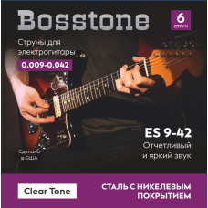 Bosstone Clear Tone ES 9-42 Струны для электрогитары сталь с никелевым покрытием калибр 0.009-0.042
