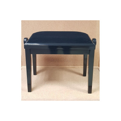 Банкетка для пианино Аккорд, черная глянцевая
