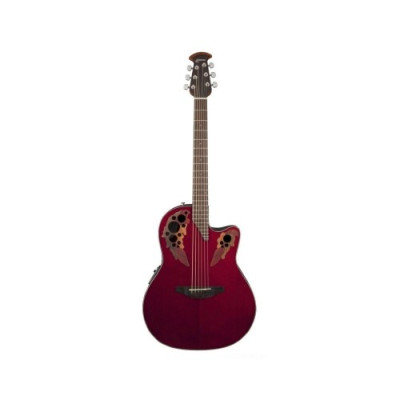 Ovation CE44-RR Celebrity Elite Mid Cutaway Ruby Red электроакустическая гитара