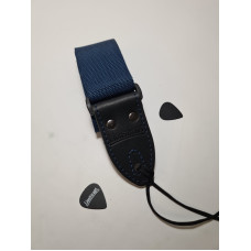 LS.P.C.012 Ремень для гитары, полиэстер, синий, LionStraps
