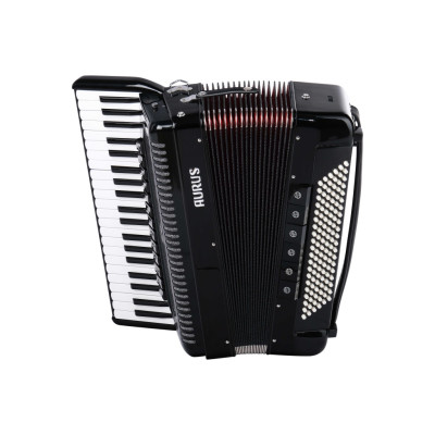 JH2012D-BLACK Аккордеон 41/120/13+6+1, черный, с футляром, Aurus