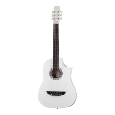 ACD-39A-513-WH Акустическая гитара, с вырезом, белая, матовая, АККОРД