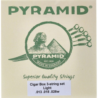 CIGARBOX CIGBOX3 Комплект струн для 3-струнной гитары (сигарбокс), сталь, 13-26, Pyramid