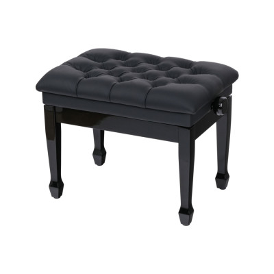 HY-DX06-GLOSS-BLACK Банкетка, черный/черный, искусственная кожа, Rin