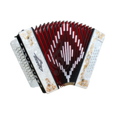 S5XL-A-WH Гармонь "Чайка 314" 25х25-III-2, белая, Шуйская гармонь