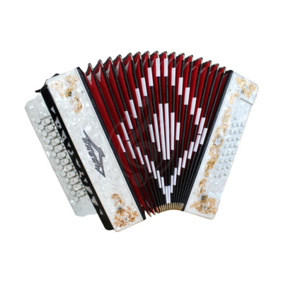 S5XL-A-WH Гармонь "Чайка 314" 25х25-III-2, белая, Шуйская гармонь