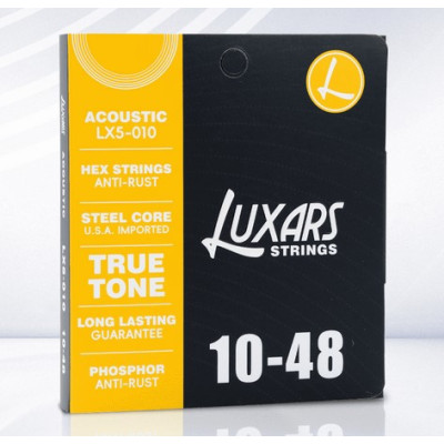 LX5-010 Комплект струн для акустической гитары, фосфорная бронза, 10-48, Smiger